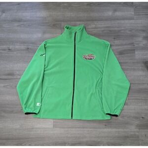 Vintage Interstate Batteries Fleece Jacket Full Zip Green Joe Gibbs XL NASCAR